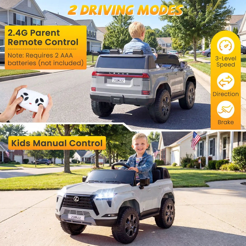 Ride on Car 24V 4WD Licensed LEXUS GX550 Electric Vehicle with Remote for Boys Girls Aged 3+ by DirectDeals