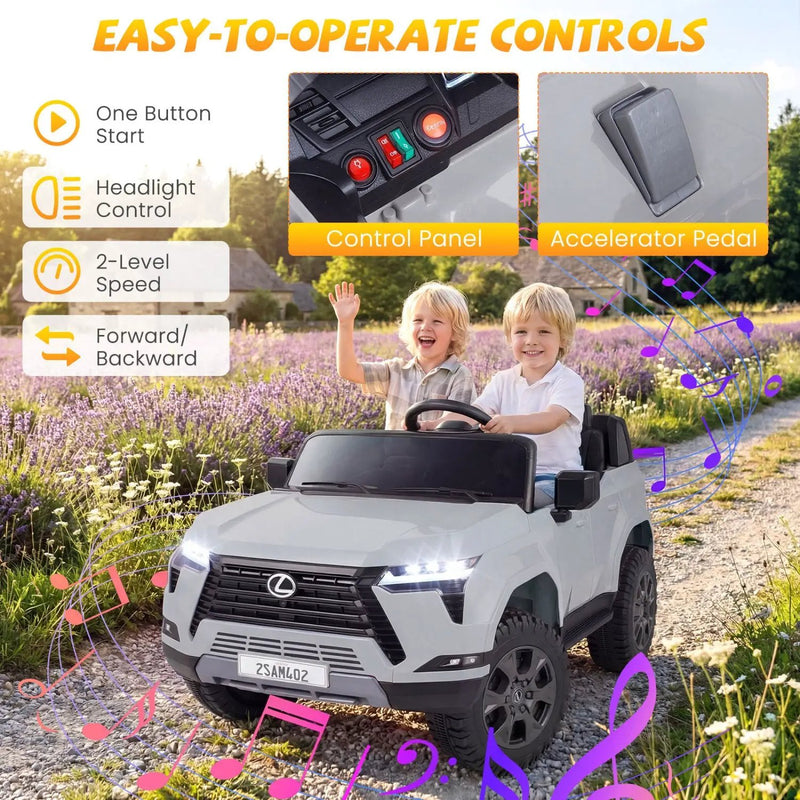 Ride on Car 24V 4WD Licensed LEXUS GX550 Electric Vehicle with Remote for Boys Girls Aged 3+ by DirectDeals