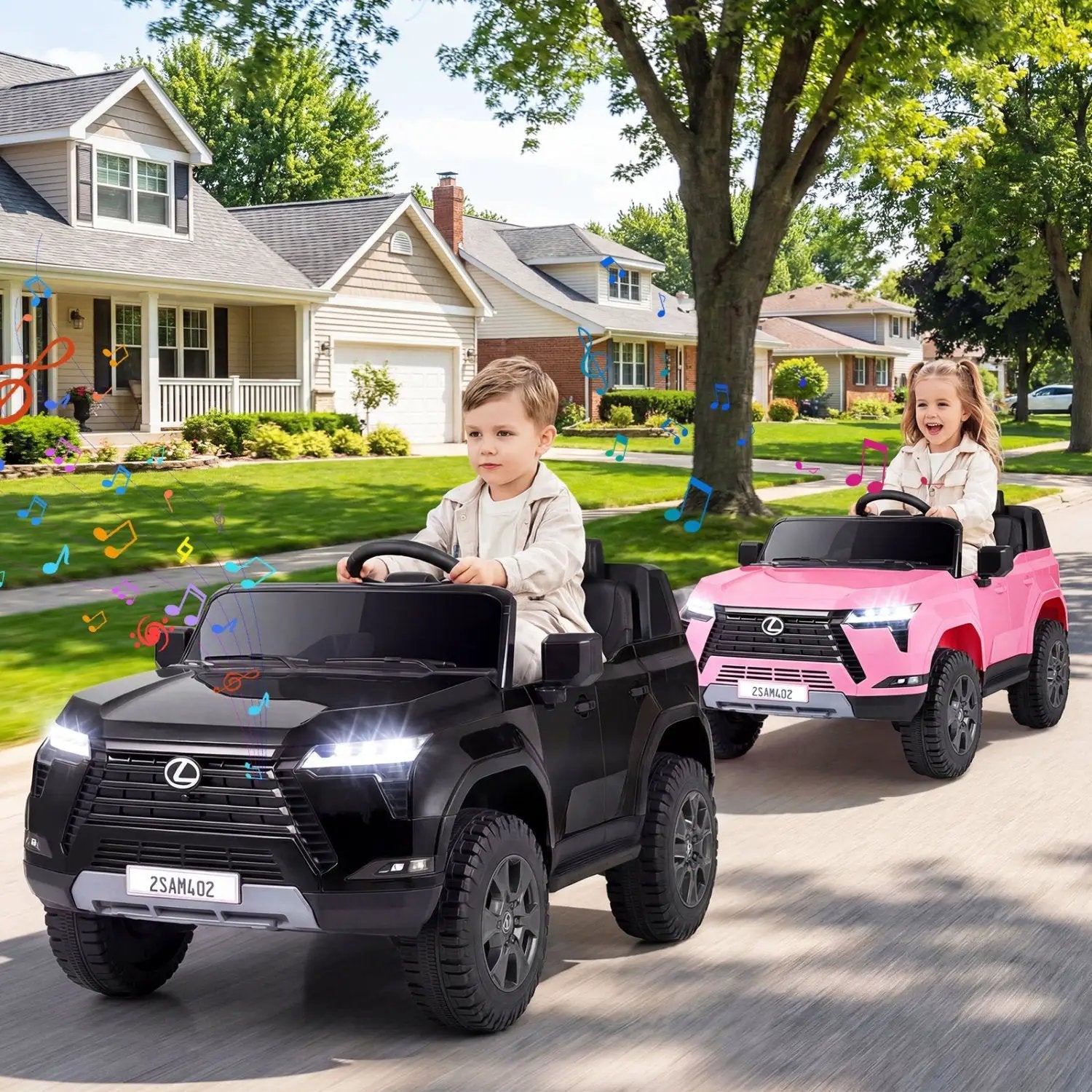 Ride on Car 24V 4WD Licensed LEXUS GX550 Electric Vehicle with Remote for Boys Girls Aged 3+ by DirectDeals