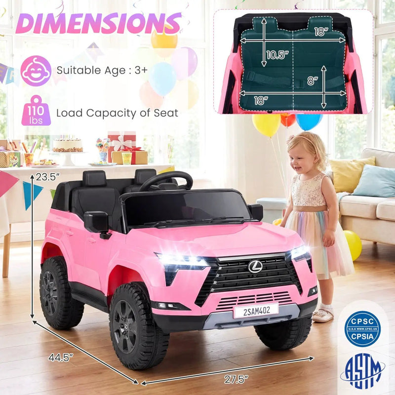 Ride on Car 24V 4WD Licensed LEXUS GX550 Electric Vehicle with Remote for Boys Girls Aged 3+ by DirectDeals