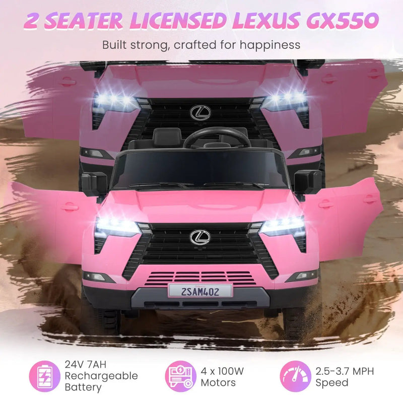 Ride on Car 24V 4WD Licensed LEXUS GX550 Electric Vehicle with Remote for Boys Girls Aged 3+ by DirectDeals