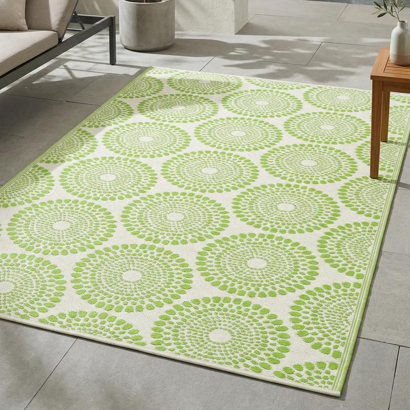 Rio - Green Outdoor Rug for Patio by Fab Habitat