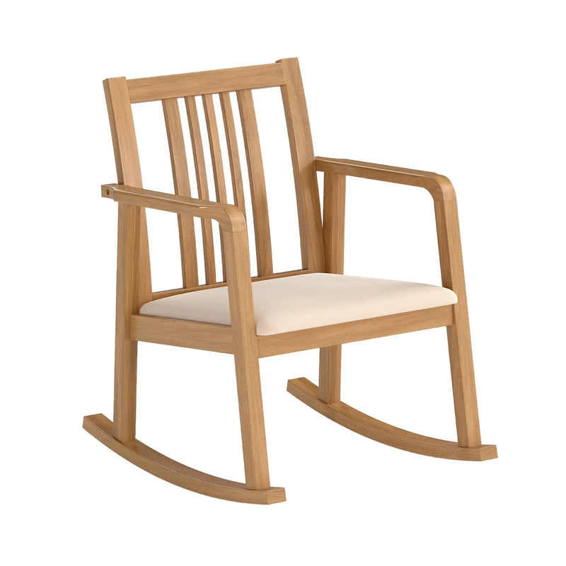 Rocking Chair with Slatted Back and Curved Armrests by DirectDeals