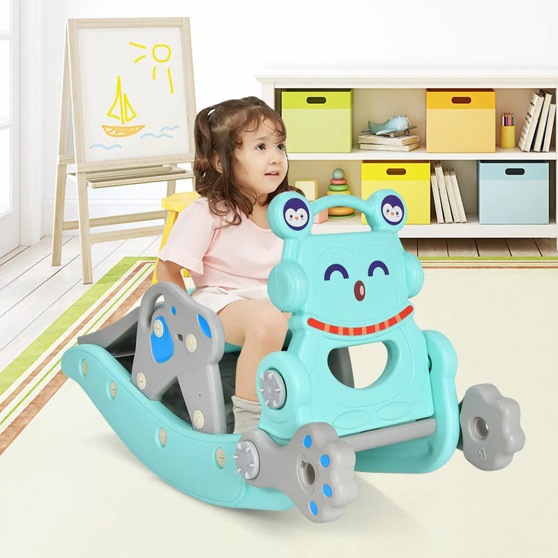 4-in-1 Rocking Horse and Slide Set for Kids by DirectDeals
