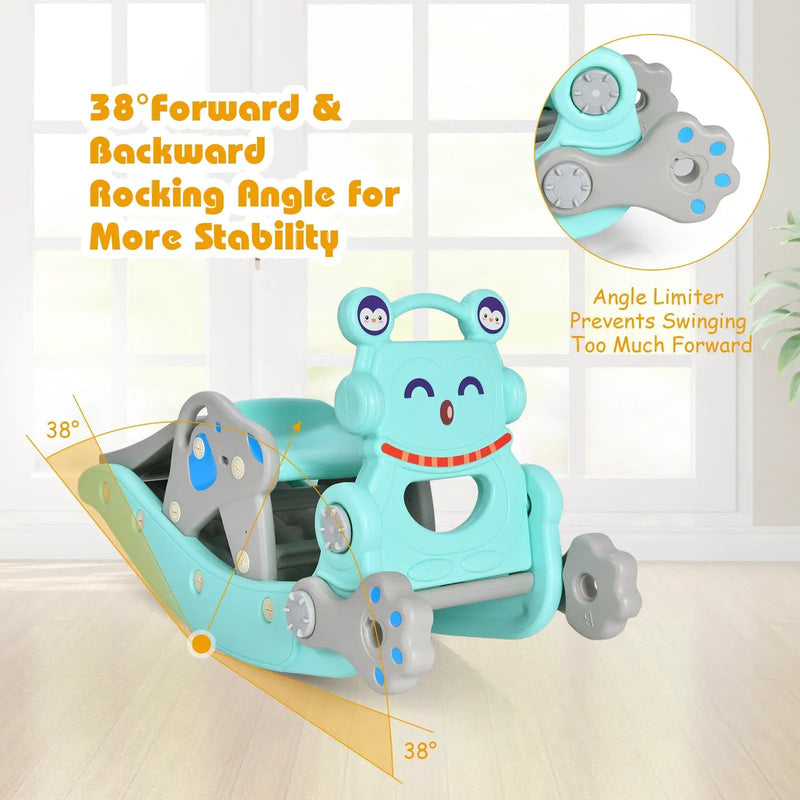 4-in-1 Rocking Horse and Slide Set for Kids by DirectDeals
