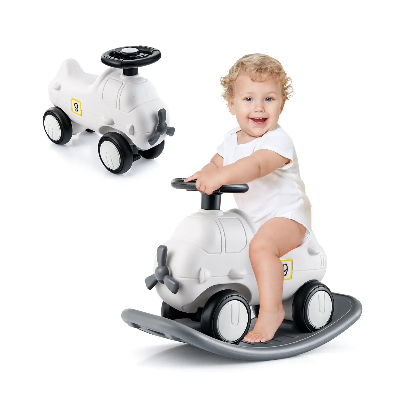 3-in-1 Rocking Horse and Sliding Car with Detachable Balance Board by DirectDeals