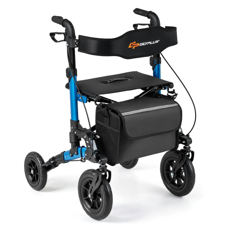 Rollator Walker for Seniors Folding Rolling Walker with Seat by DirectDeals