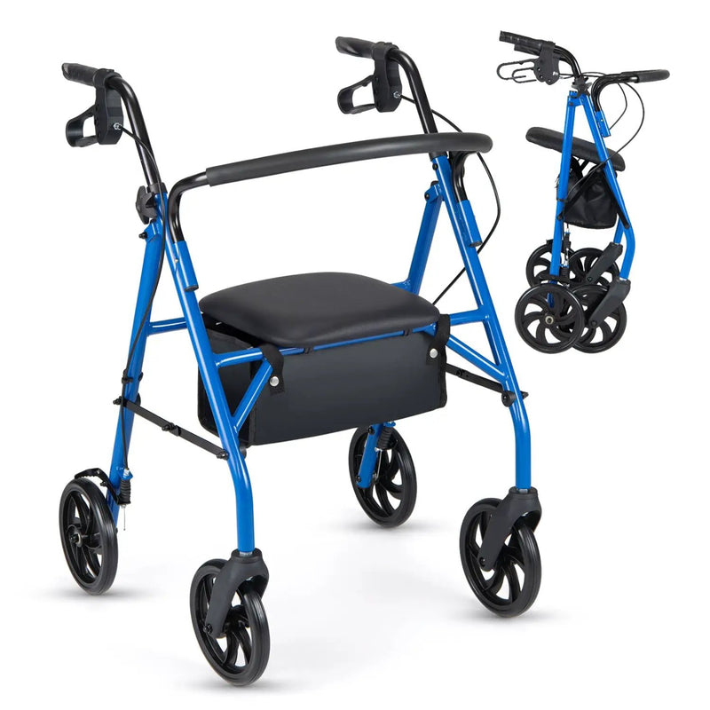 Rollator Walker with Seat and Height Adjustable Handles by DirectDeals