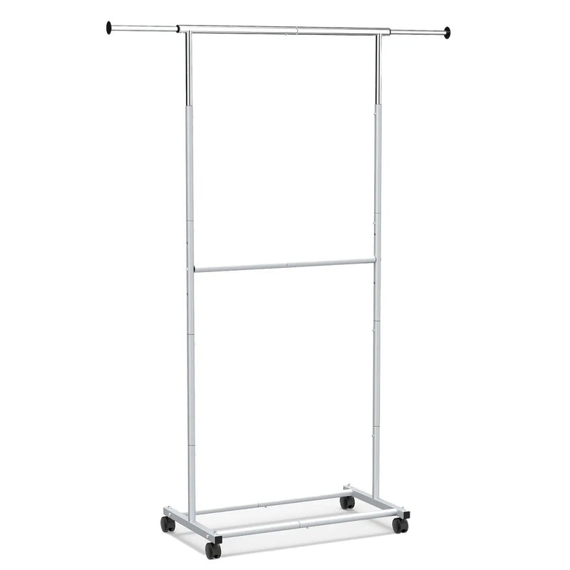 Rolling Clothes Rack Double by DirectDeals