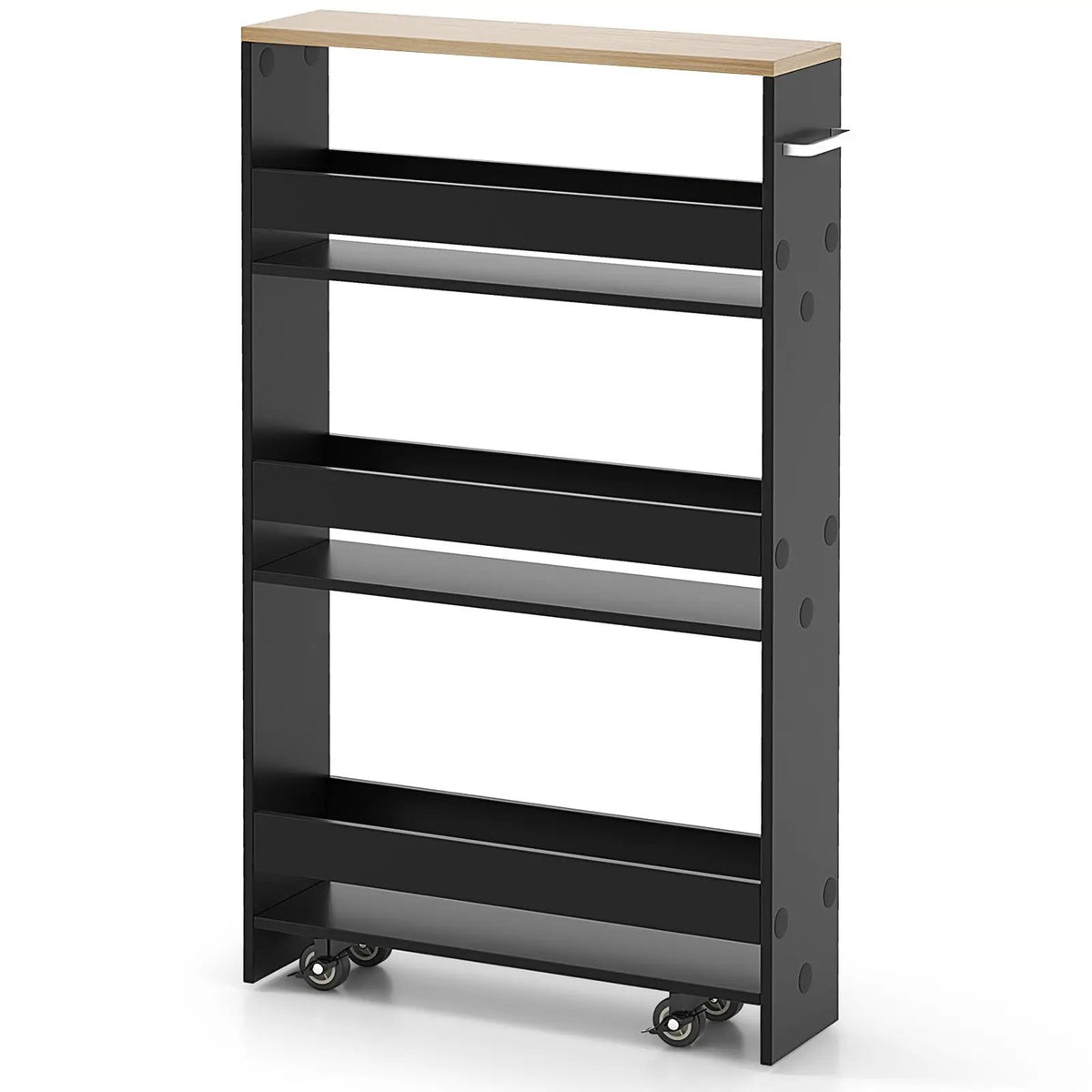Rolling Kitchen Slim Storage Cart Mobile Shelving Organizer with Handle by DirectDeals