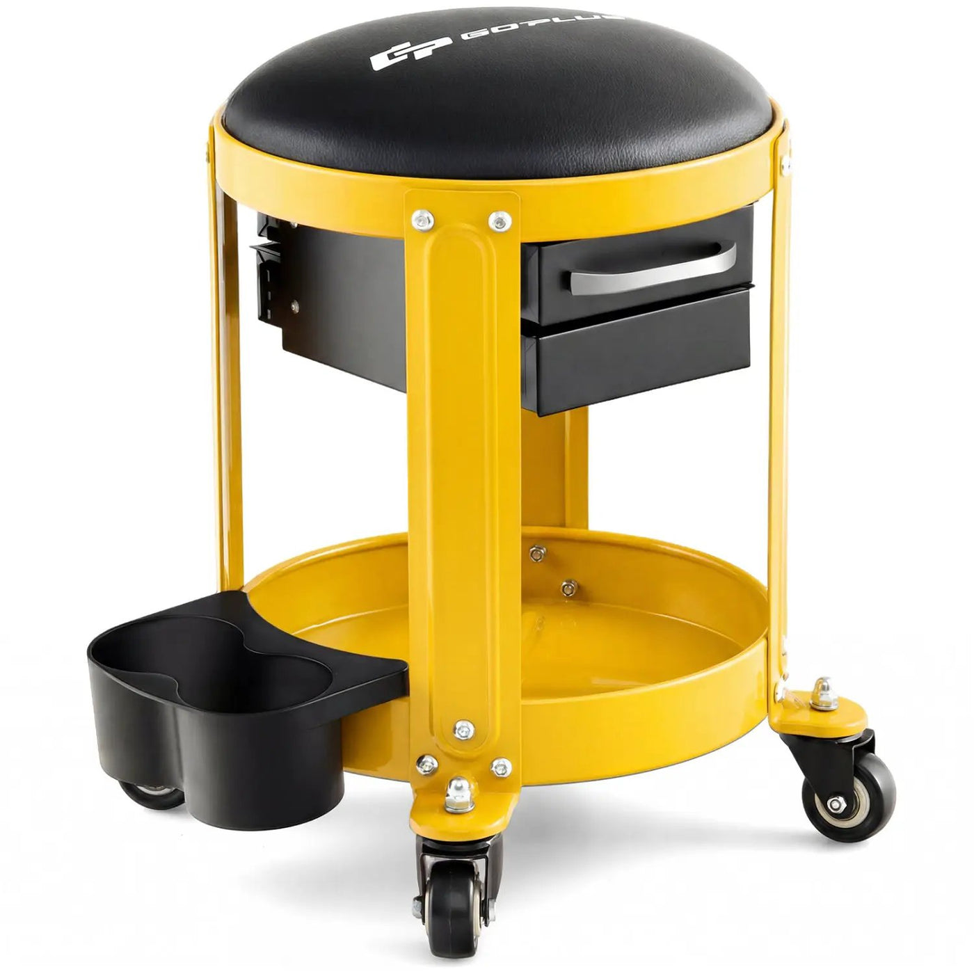 Rolling Mechanic Stool with Removable Padded Seat and Drawers by DirectDeals