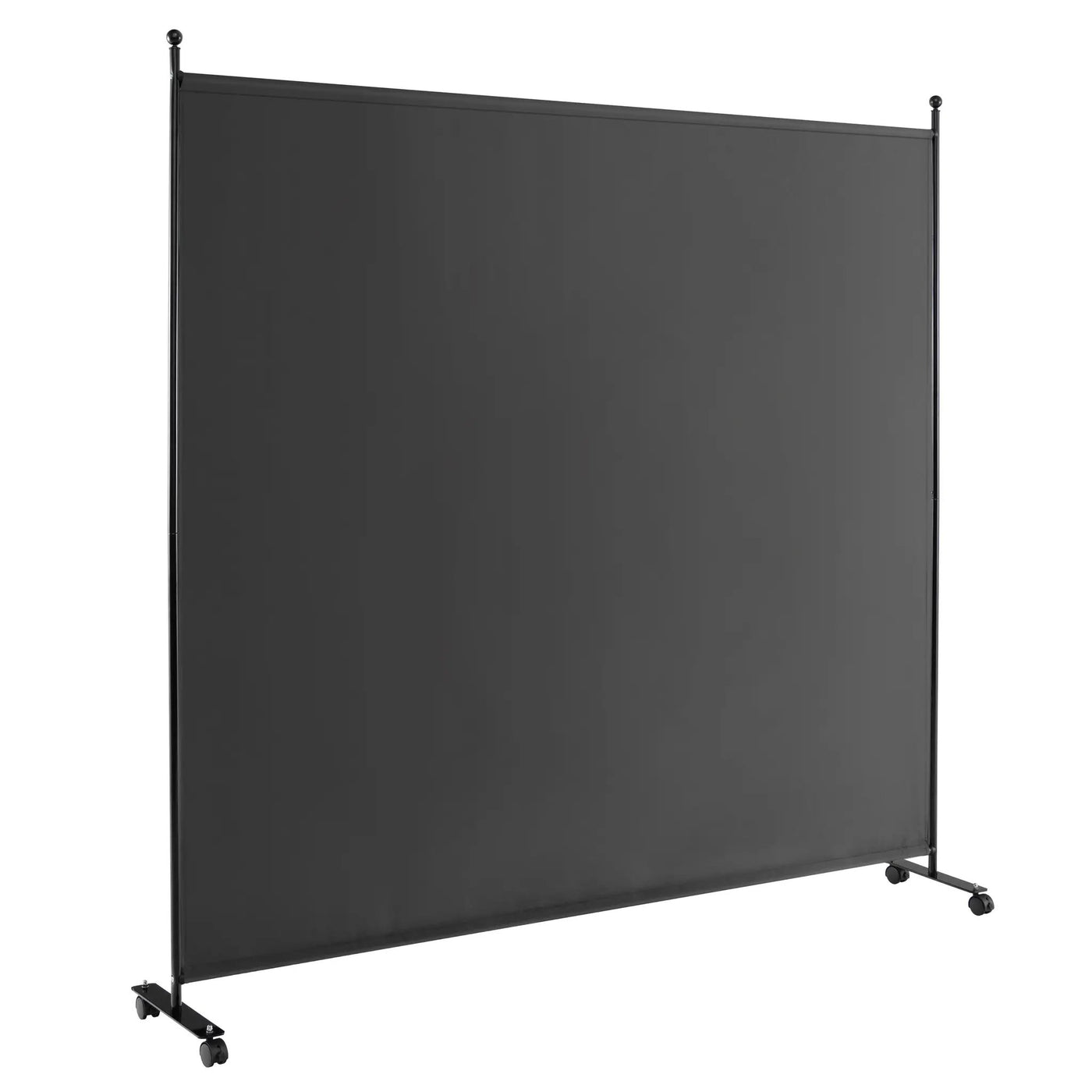 6 Feet Single Panel Rolling Room Divider with Smooth Wheels by DirectDeals