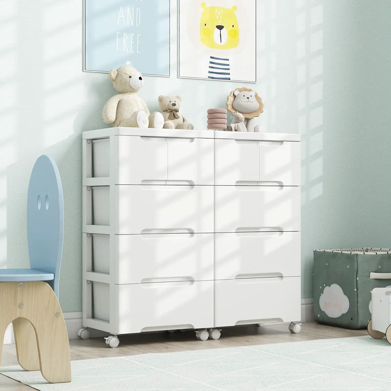 Rolling Storage Cabinet with Universal Wheels and 5/6/7 Drawers-5 Drawers by DirectDeals
