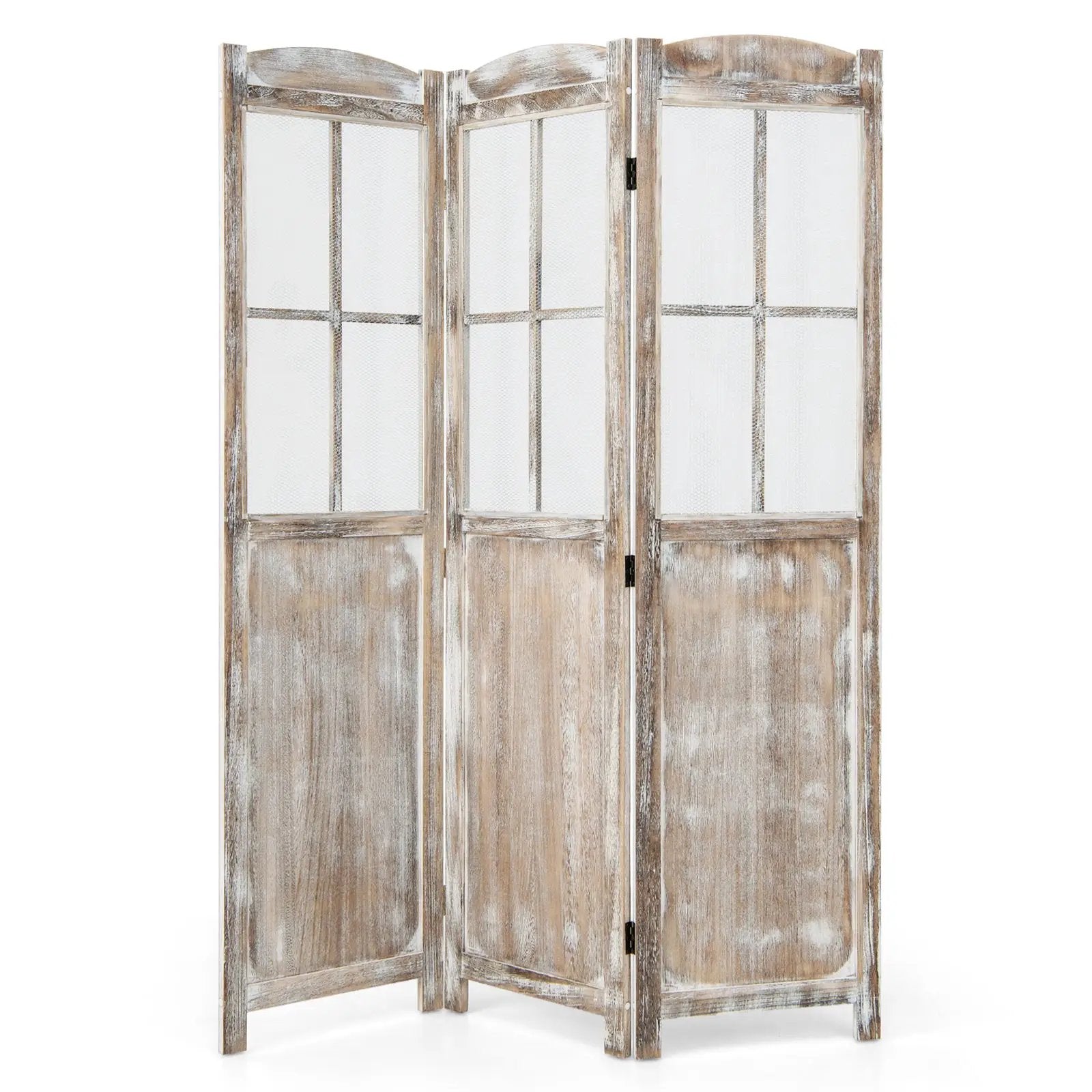 6 Feet Folding Privacy Screen-Coffee by DirectDeals