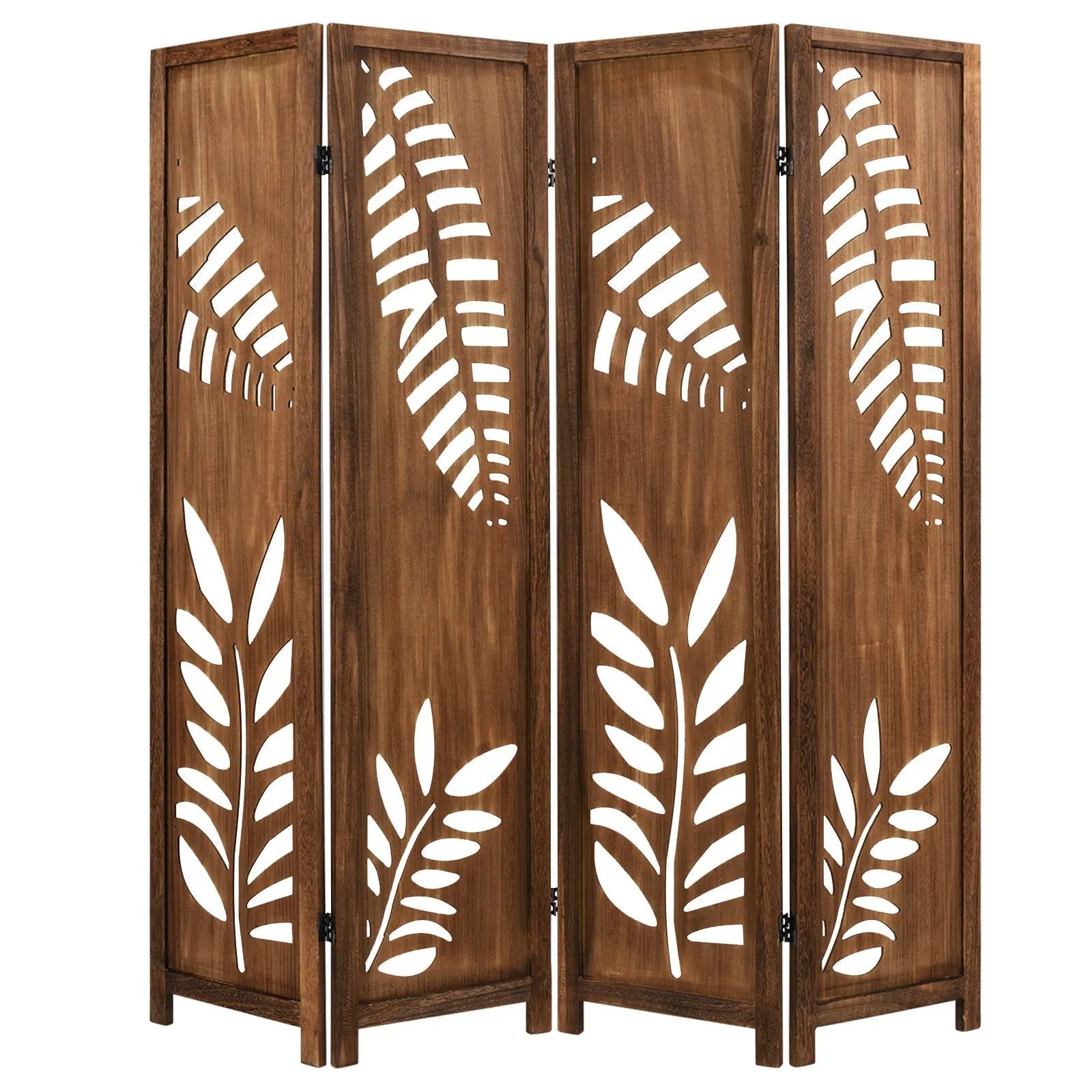 Room Divider 5.6 FT Folding Partition Stand with Double Action Metal Hinges by DirectDeals