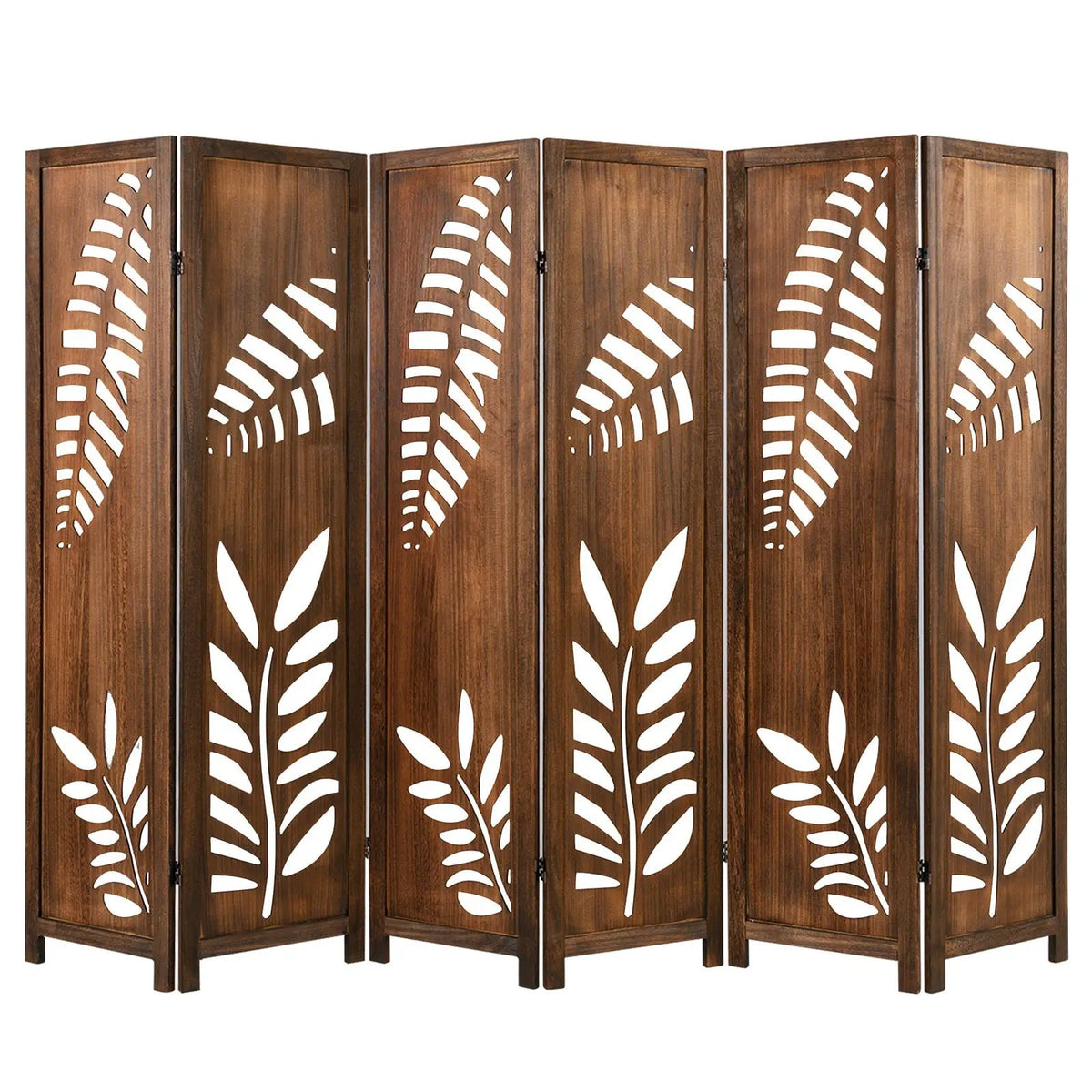 Room Divider 5.6 FT Folding Partition Stand with Double Action Metal Hinges by DirectDeals