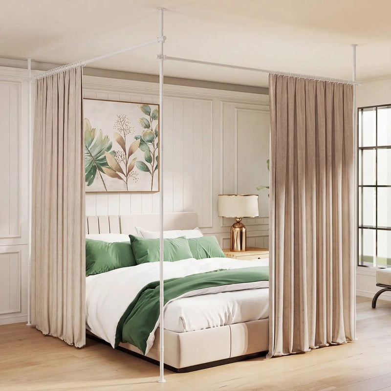 Room Divider Curtain Rod with Adjustable Floor to Ceiling Tension Rod (Curtains Not Included) by DirectDeals