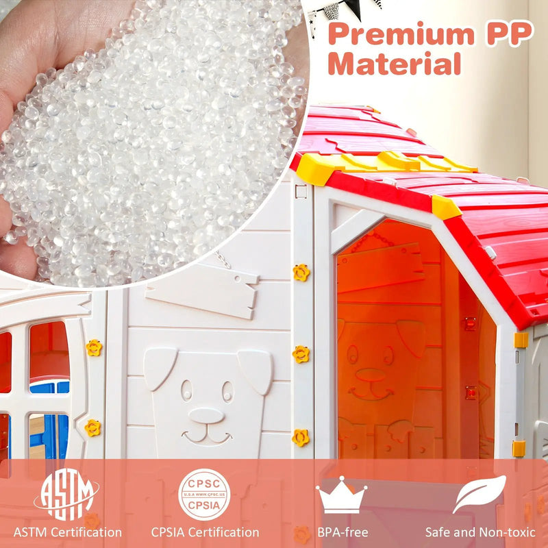 Cottage Kids Playhouse with Openable Windows and Working Door by DirectDeals