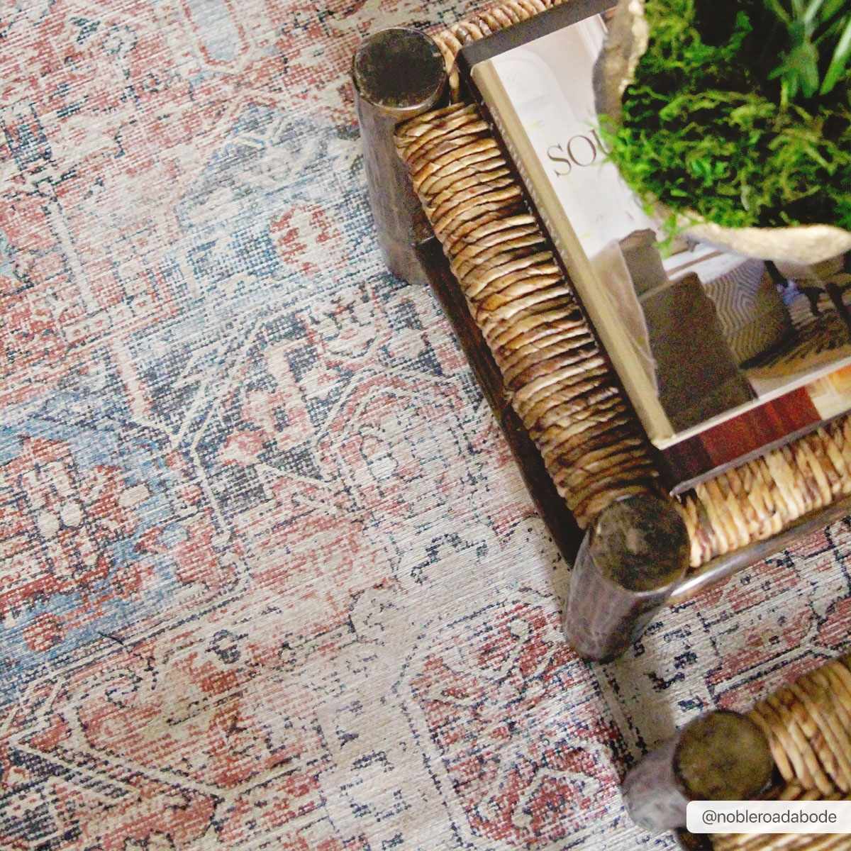 Rosman Distressed Washable Area Rug by Boutique Rugs
