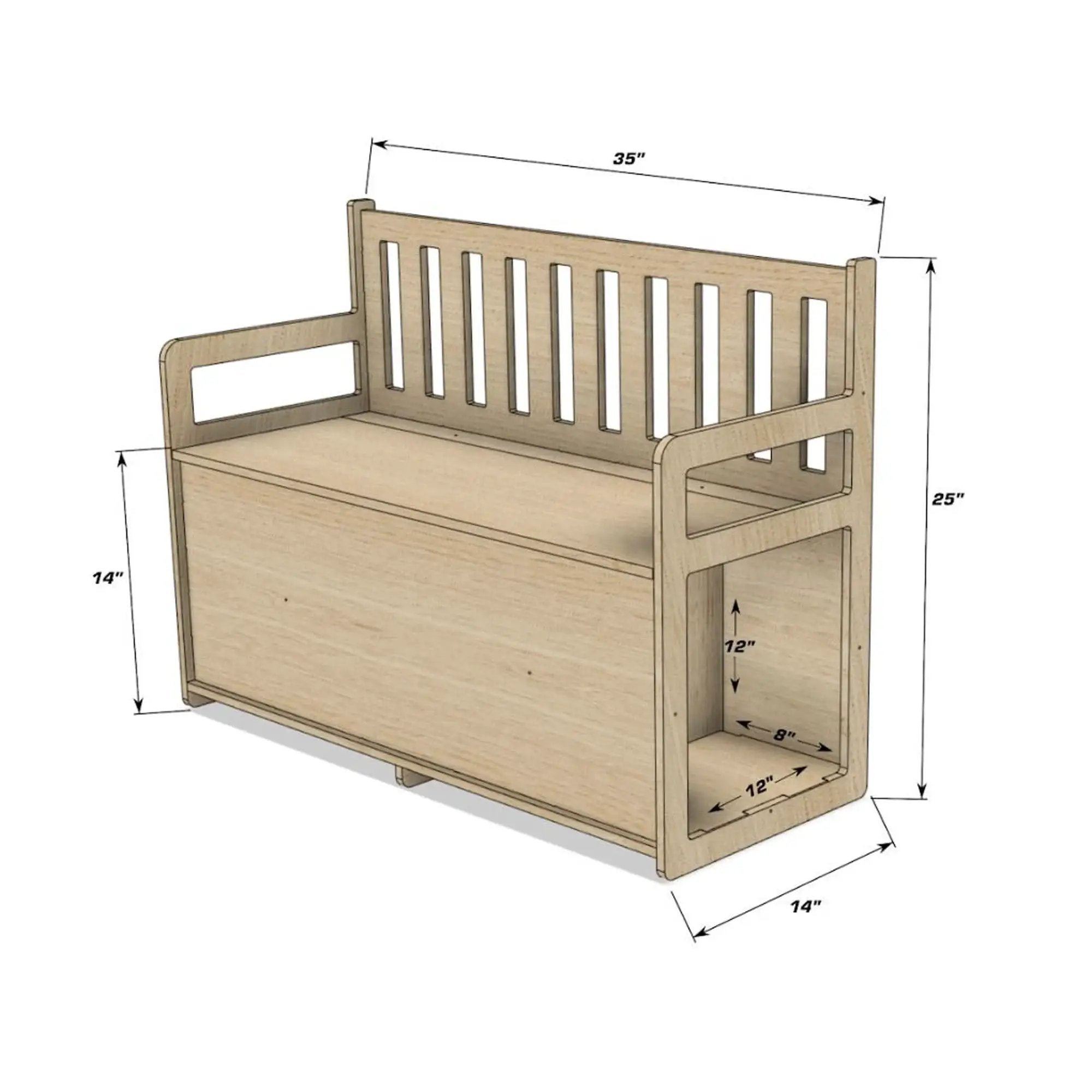 ROSS- Toddler Bench by Bush Acres