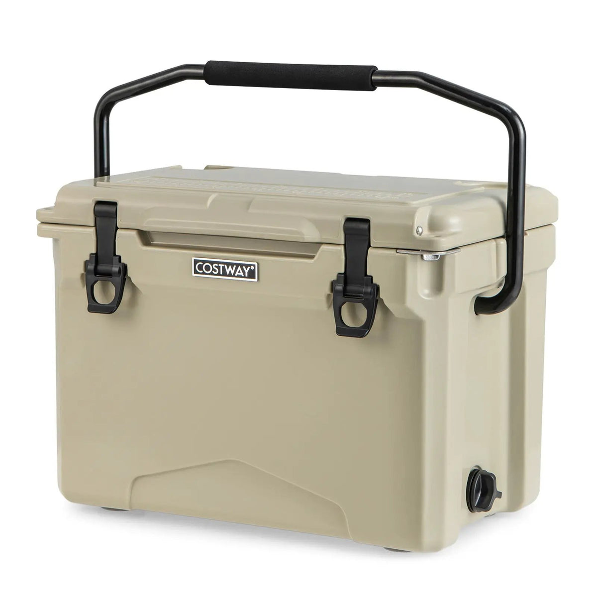 25 QT Hard Cooler with Aluminum Handle and Integrated Cup Holders by DirectDeals