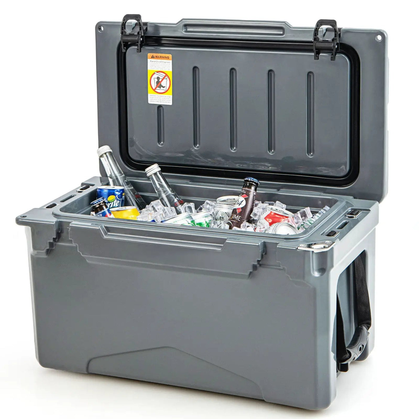 Rotomolded Cooler with Integrated Cup Holders and Bottle Opener by DirectDeals