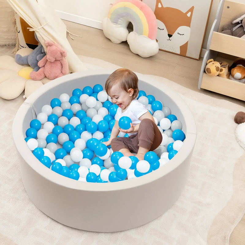 Kiddie Baby Playpen with 200 Ocean Balls and Storage Bag-Gray by DirectDeals
