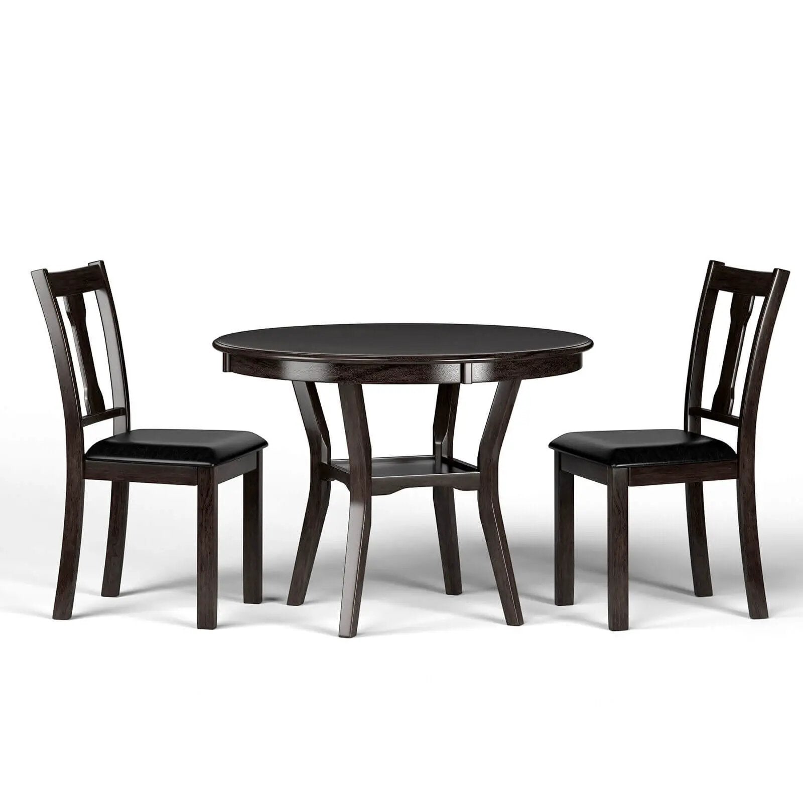 5-Piece Round Dining Table Set Wooden Kitchen Modern Table and 4 Chairs by DirectDeals