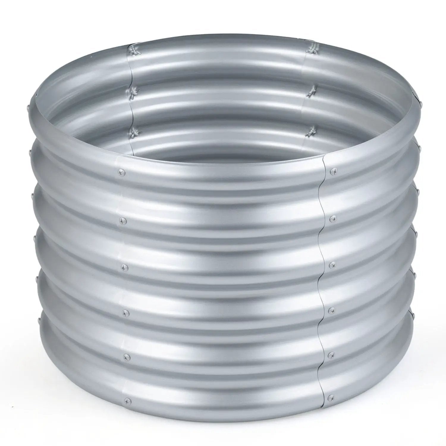 Round Galvanized Raised Garden Bed with Open-Ended Base by DirectDeals