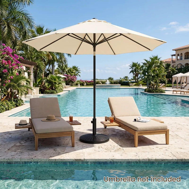 Patio Umbrella Base 22 lbs Resin Wicker Style by DirectDeals