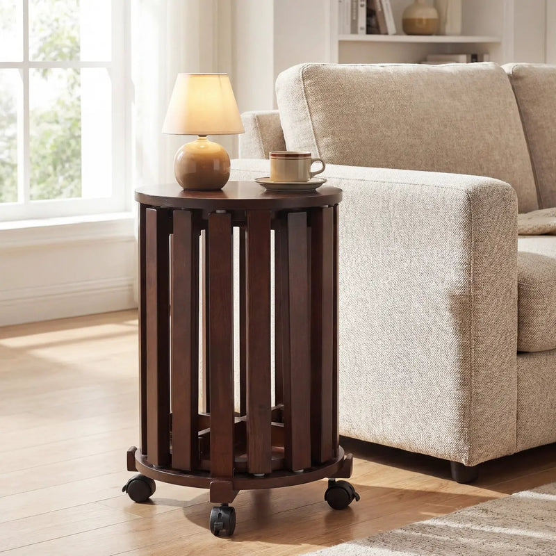 Round Portable Wood Nesting Stools with Locking Casters by DirectDeals