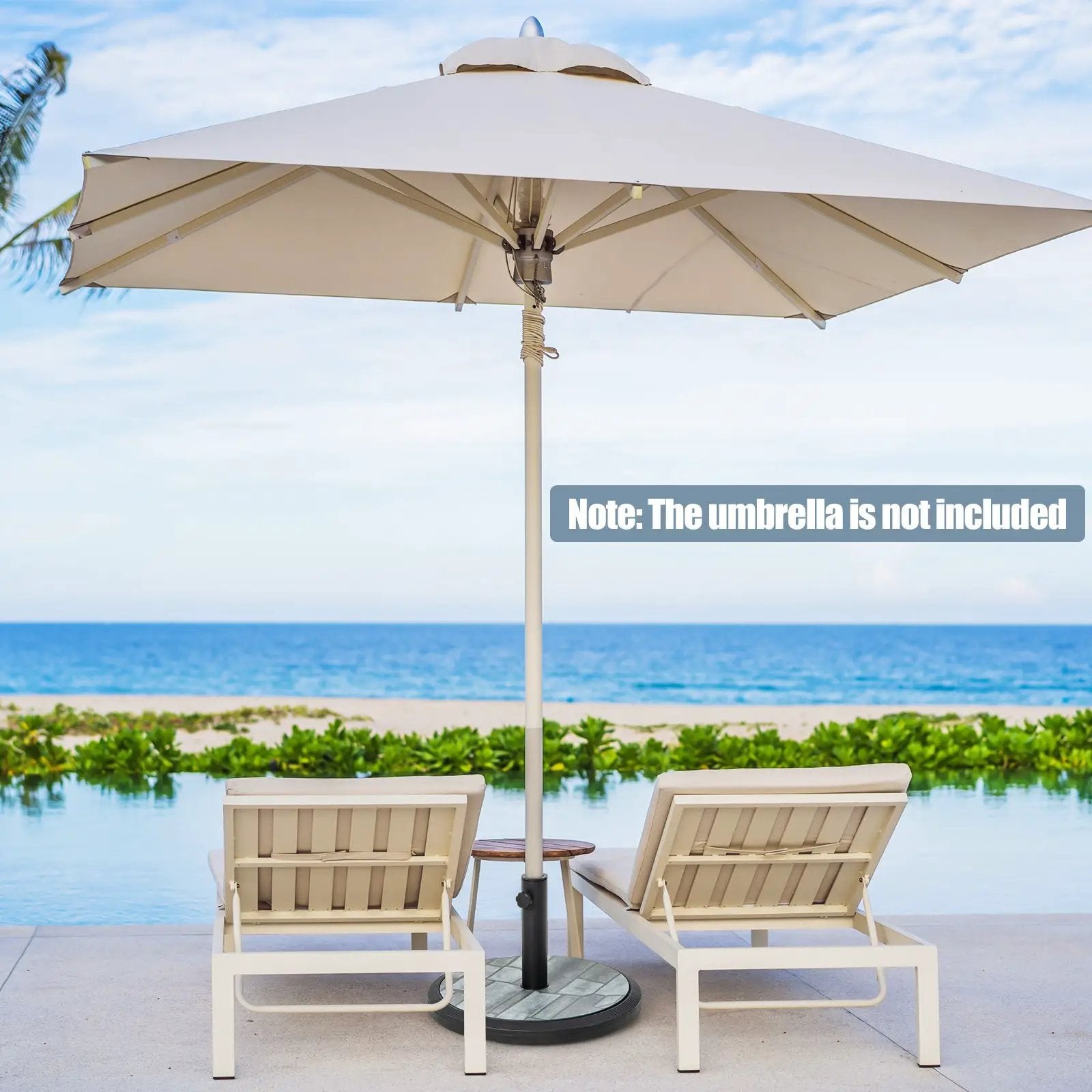 35lbs Umbrella Base with Built-in Cement by DirectDeals