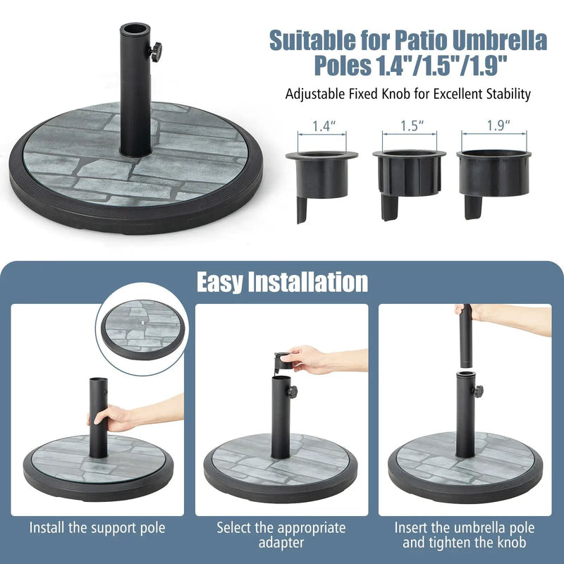 35lbs Umbrella Base with Built-in Cement by DirectDeals
