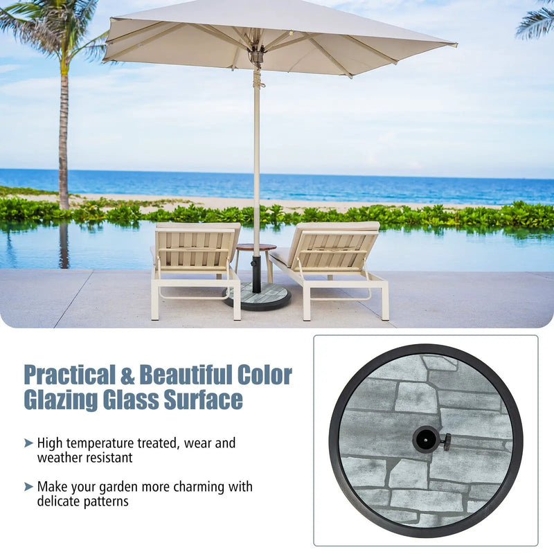 35lbs Umbrella Base with Built-in Cement by DirectDeals