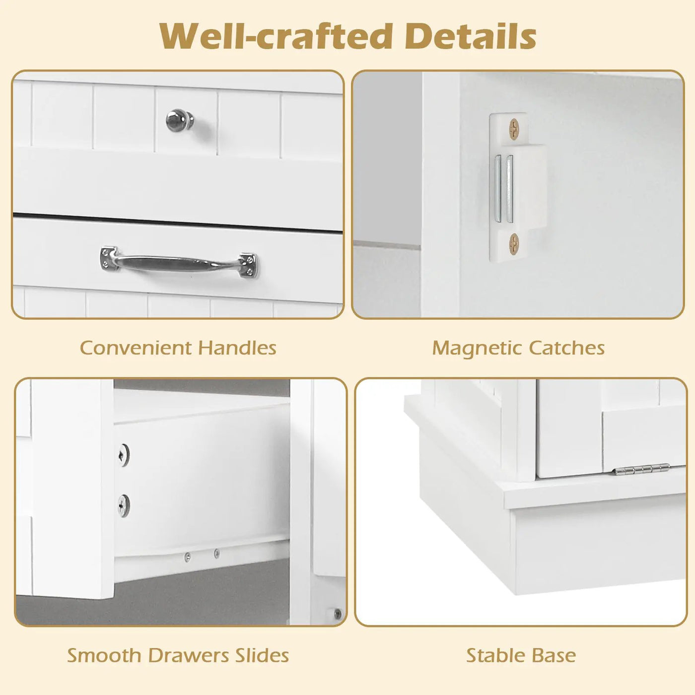 Kitchen Tilt Out Trash Cabinet with 2 Drawers and Adjustable Shelf by DirectDeals