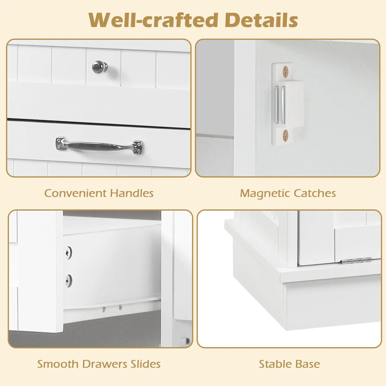 Kitchen Tilt Out Trash Cabinet with 2 Drawers and Adjustable Shelf by DirectDeals