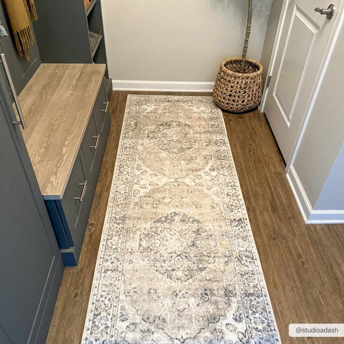 Rudo Beige Washable Area Rug by Hauteloom