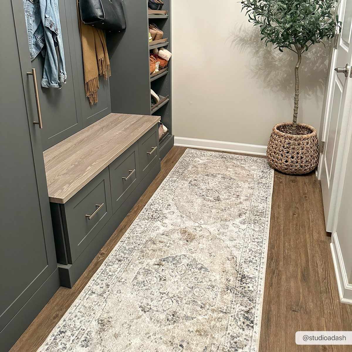 Rudo Beige Flat Pile Washable Rug by Boutique Rugs
