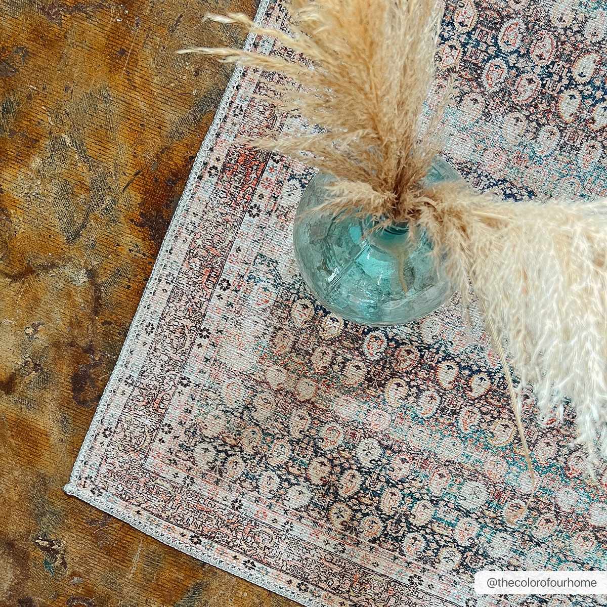 Maligaya Distressed Washable Rug - Clearance by Boutique Rugs