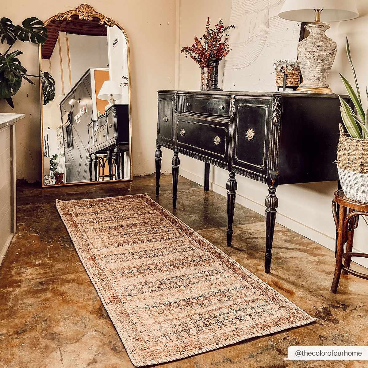 Maligaya Distressed Washable Rug - Clearance by Boutique Rugs