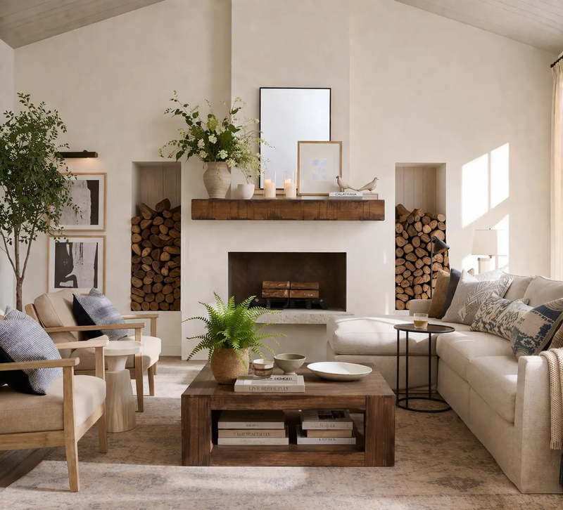Rustic Poplar Fireplace Mantel Shelf by Dogberrycollections