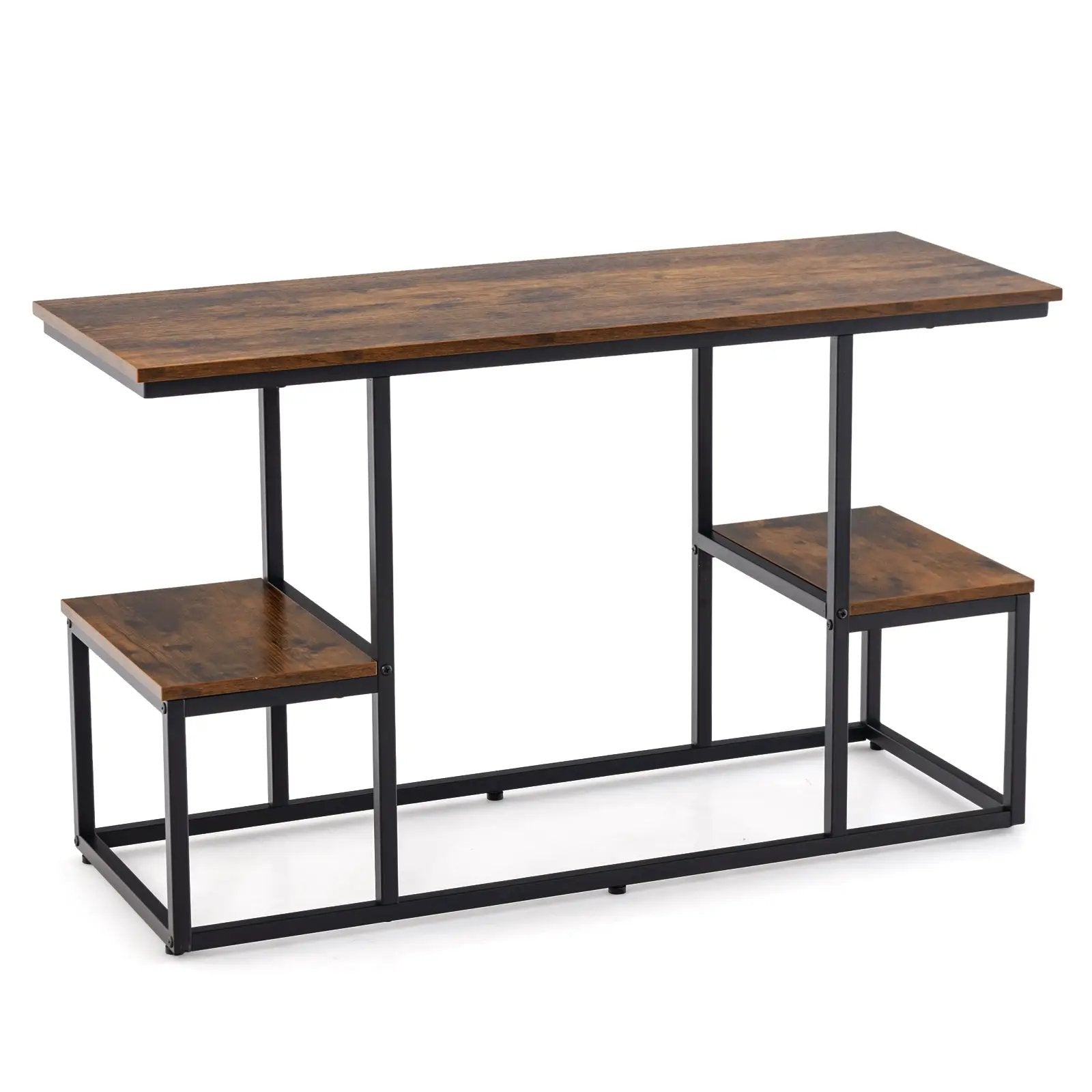 Rustic TV Console Table for 50 Inches TVs-Rustic Brown by DirectDeals