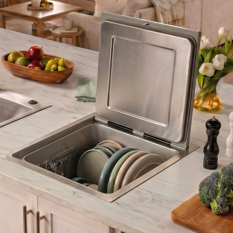 VersaWash™ 2-in-1 Produce Cleaner and Dishwasher | SD1F-S1, installed in a room