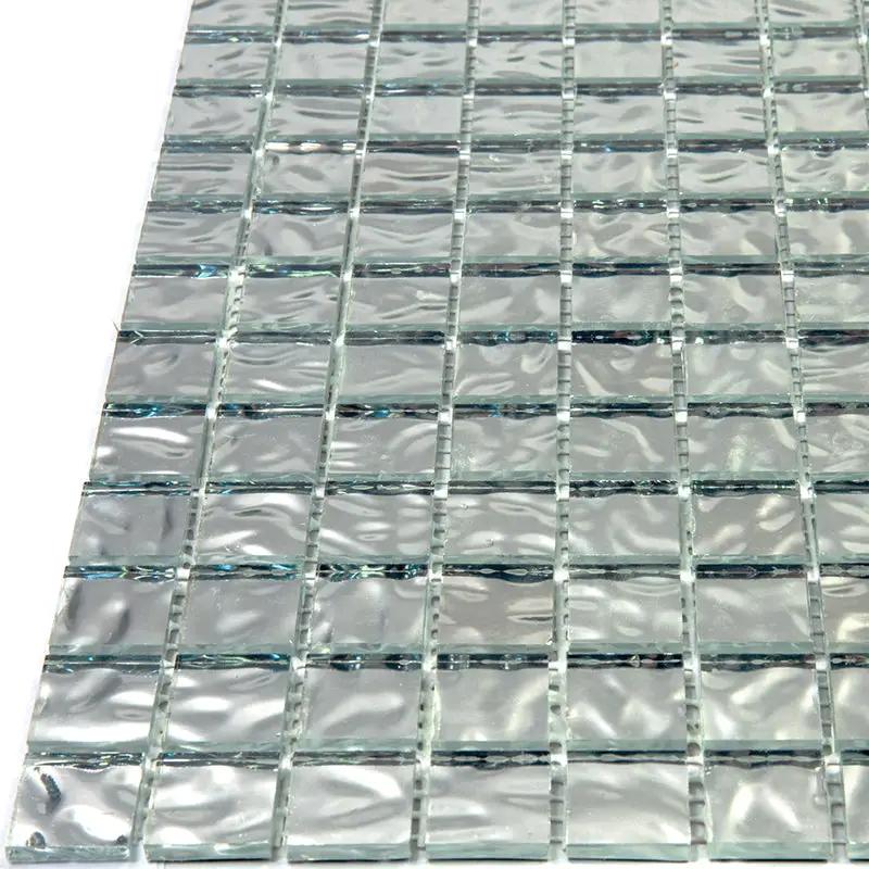 Shimmer Flint Silver 12x12 Glossy Uniform Square Glass Mosaic Tile (20 pack, 20 sq ft/case) by Apollo Tile