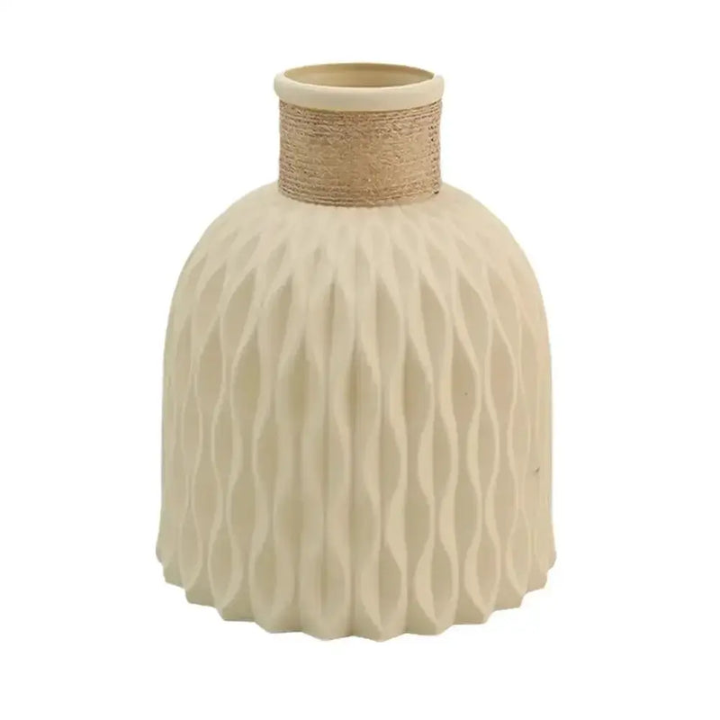 Vase - Decorative Ceramic White by House Of Avana