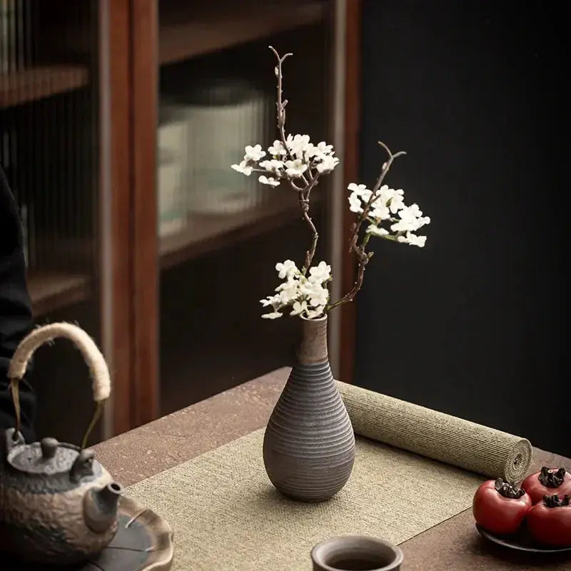 Vase - Decorative Ceramic White by House Of Avana