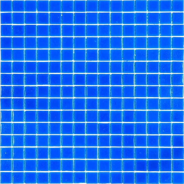 Denim Blue 12x12 Uniform Square Glossy Glass Mosaic Tile (20 pack, 20 sq ft/case)