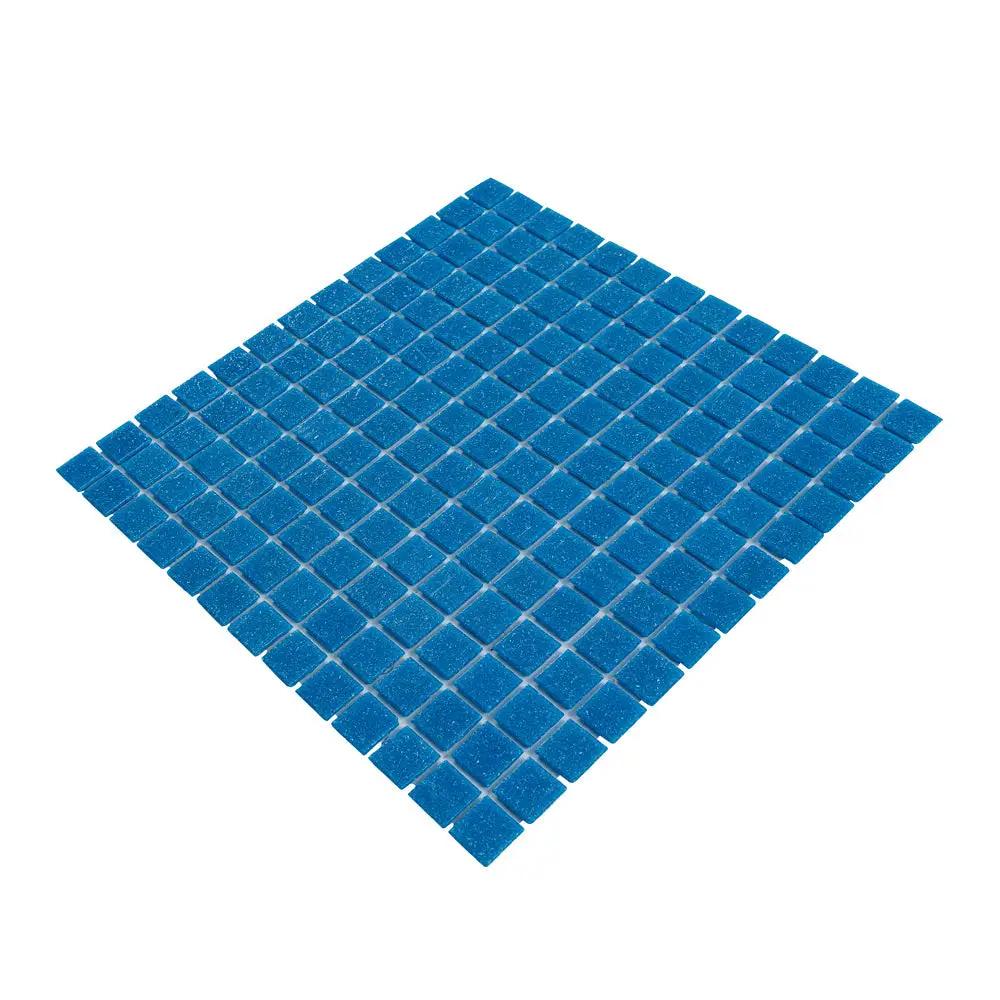 Azure Blue 12x12 Uniform Square Glossy Glass Mosaic Tile (20 pack, 20 sq ft/case) by Apollo Tile