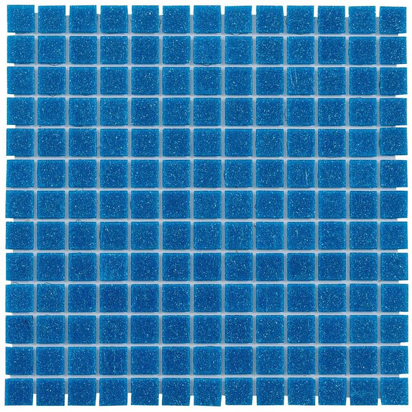 Azure Blue 12x12 Uniform Square Glossy Glass Mosaic Tile (20 pack, 20 sq ft/case)