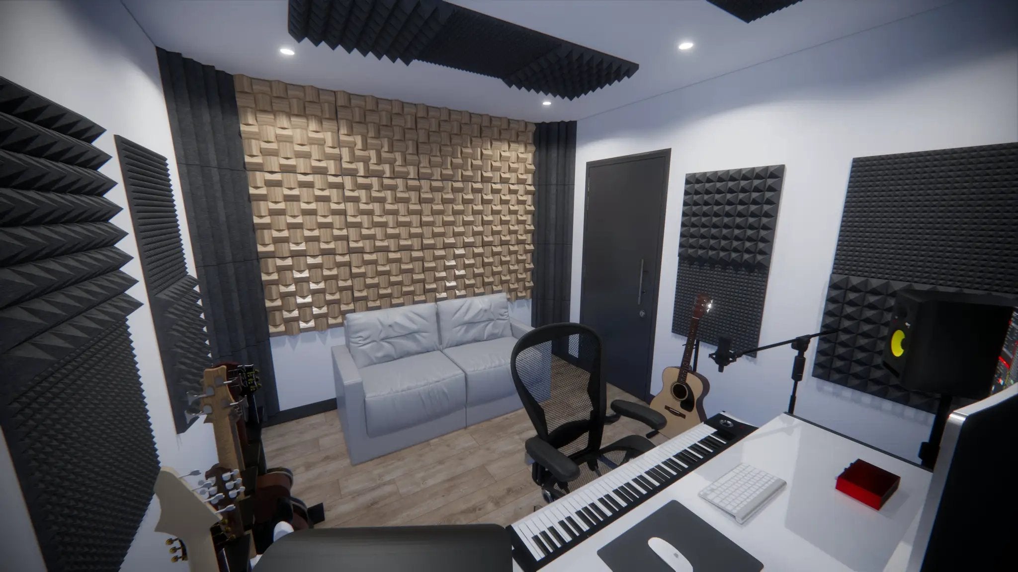 Wood Acoustic Diffuser Panel | Solid Paulownia Wood Sound Diffuser for Studios & Home Theaters by SoundAssured